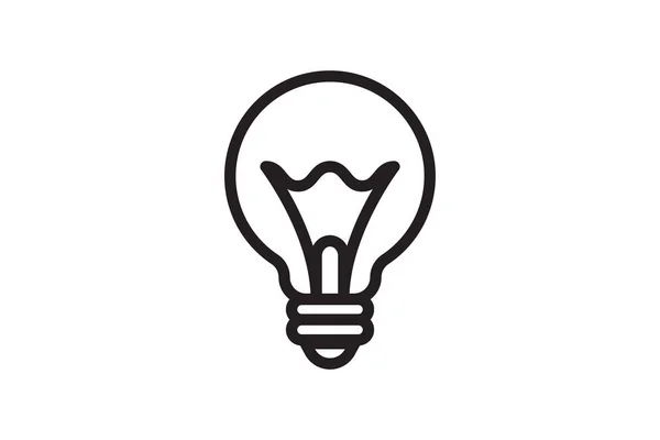 Electric Light Bulb Icon Electricity Lamp Symbol Vector Illumination Sign — Stockvector