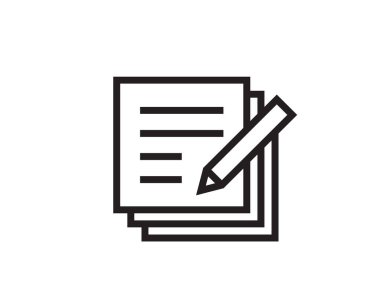 Note icon vector sign. Paper message or document page. Notice doc sheet.