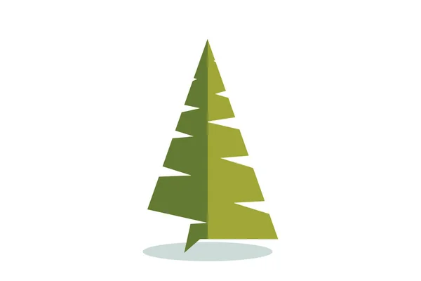 Kerstboom Vector Icoon Moderne Stijl Spar Symbool Kleur Voor Vakantie — Stockvector