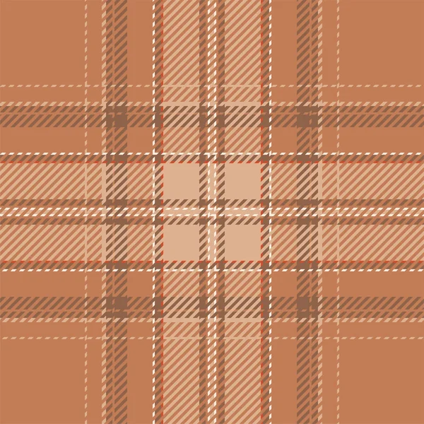 Plaid Check Pattern Nei Colori Arancio Rosso Tessuto Senza Cuciture — Vettoriale Stock