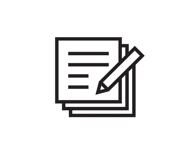 Note Icon Vector Sign Paper Message Document Page Notice Doc — Vettoriale Stock