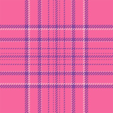 Ekose kontrol deseni pembe. Kusursuz kumaş dokusu. Tartan tekstil baskı tasarımı.