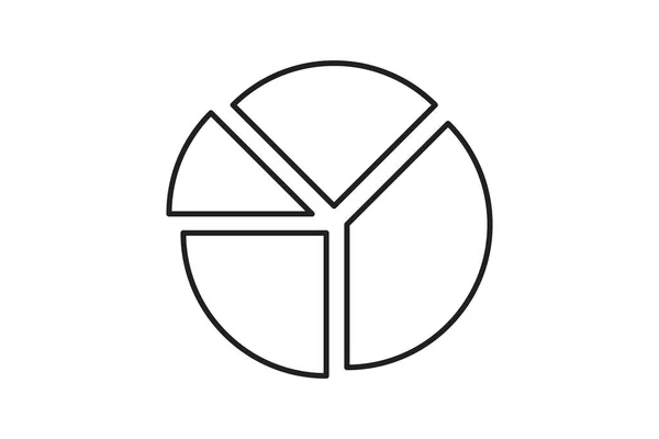 Graphic Fraction Circle Shape Vector Element Geometric Diagram Division Section — стоковый вектор