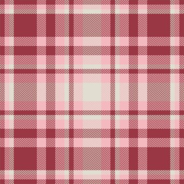 Ekose kontrol deseni pembe. Kusursuz kumaş dokusu. Tartan tekstil baskı tasarımı.