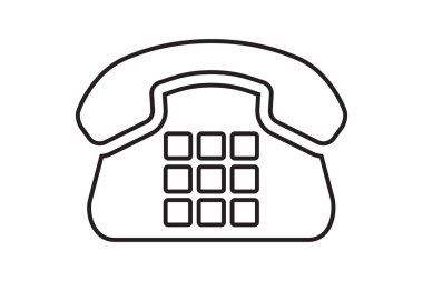 Telefon ikonunu ara. İletişim ve destek vektör sembolü. Telefon işareti tasarım ögesi.
