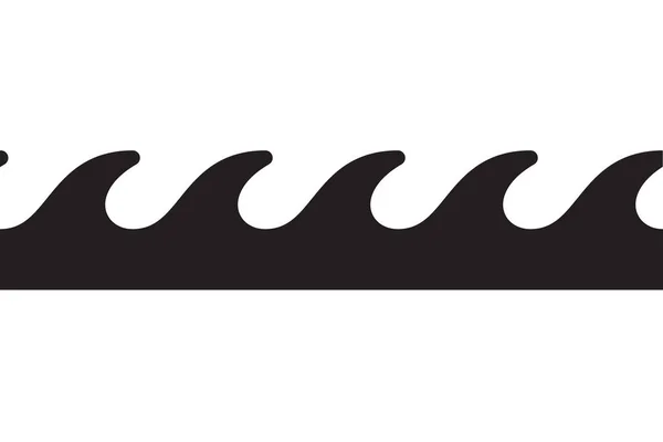 Ikona Fali Morskiej Ilustracji Wektor Projektu Element Graficzny Logo Oceanu — Wektor stockowy