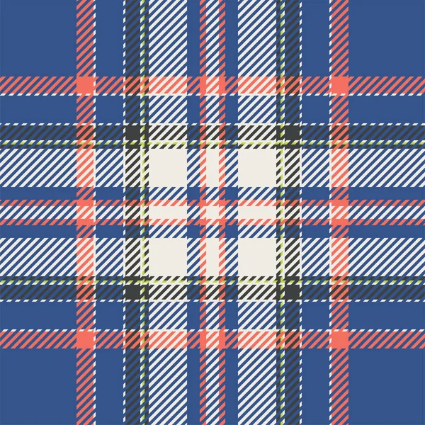 Plaid Check Pattern Seamless Fabric Texture Tartan Textile Print Design — Stock Vector