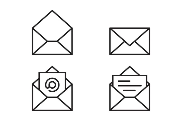Mail Icon Vector Sign Letter Envelope Symbol Message Send Address — Stockvector