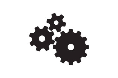 Setting icon vector with work cog gear element. Cogweel mechanism symbol for engine concept or web illustration.