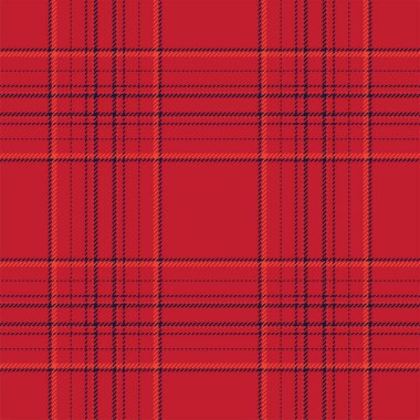 Kırmızılı ekose desenli. Kumaş dokusunu kontrol et. Vektör tekstil baskı tasarımı.