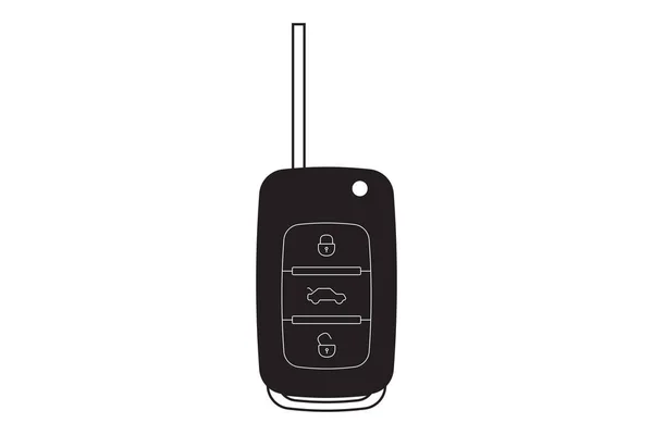 Key Car Security System Vehicle Safety Alarm Remote Icon Vector — Vetor de Stock