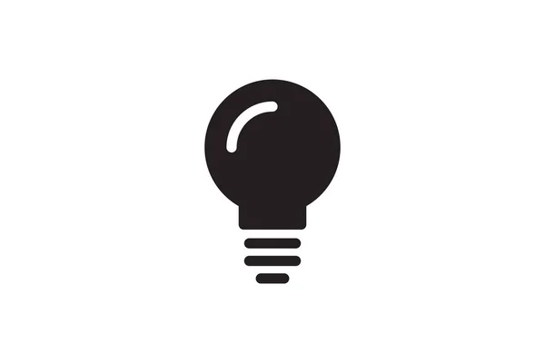 Elektrisk Lampikon Elektricitetslampa Symbol Vektorbelysningsskyltens Utformning — Stock vektor