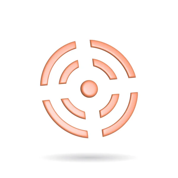 Rendering Target Icon Illustration Shadow Isolated White Background — 스톡 사진