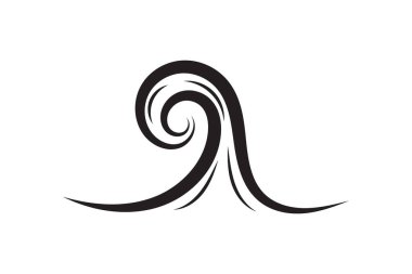 Deniz ikonu dalga illüstrasyon vektör tasarımı. Okyanus logosu grafik elementi. Su ya da sıvı sembol.