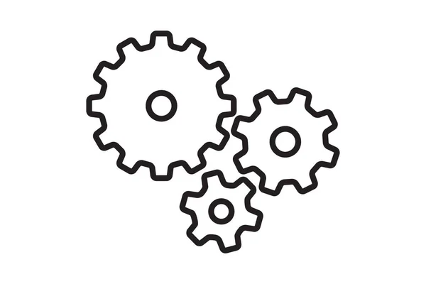 Setting Icon Vector Work Cog Gear Element Cogweel Mechanism Symbol — Stockový vektor