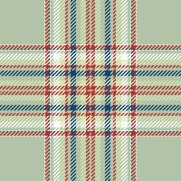 Plaid Check Pattern Seamless Fabric Texture Tartan Textile Print Design — Stock Vector