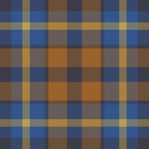 Plaid Check Pattern Seamless Fabric Texture Tartan Textile Print Design — Stock Vector