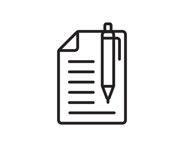 Note Icon Vector Sign Paper Message Document Page Notice Doc — Vetor de Stock