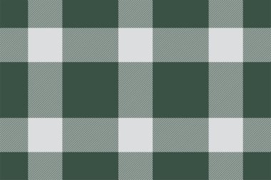 Ekoseli arka plan, kusursuz deseni yeşil olarak kontrol et. Tekstil baskısı için vektör kumaş dokusu, ambalaj kağıdı, hediye kartı, duvar kağıdı düz tasarım.