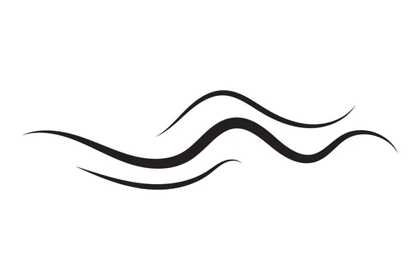 Sea Icon Wave Illustration Vector Design Ocean Logo Graphic Element — ストックベクタ