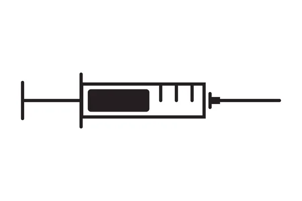 Syringe Icon Medical Health Injection Vaccine Drug Symbol Medicine Vector — Stock Vector