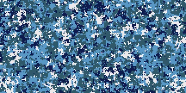 Pixel伪装士兵制服 现代迷彩面料设计 数字军事风格矢量背景 — 图库矢量图片