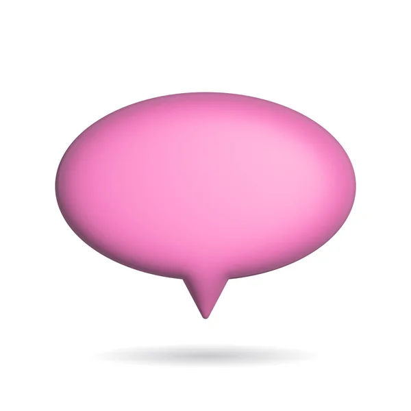 Rendering Chat Bubble Icon Illustration Shadow Isolated White Background — Stockfoto