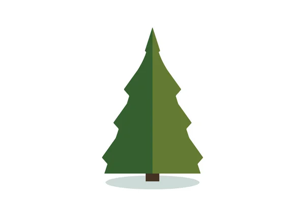 圣诞树矢量图标 节日装饰 礼品卡设计 庆祝设计元素的现代冷杉色彩符号 — 图库矢量图片