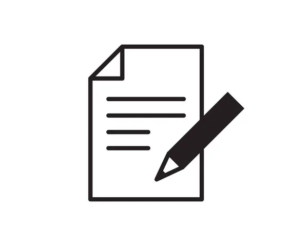 Note Icon Vector Sign Paper Message Document Page Notice Doc —  Vetores de Stock