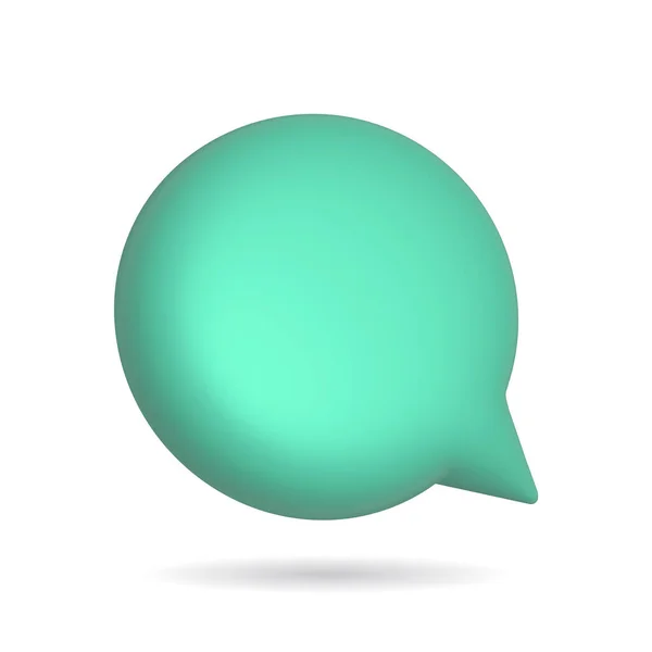 Rendering Chat Bubble Icon Illustration Shadow Isolated White Background — Stockfoto