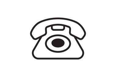 Telefon ikonunu ara. İletişim ve destek vektör sembolü. Telefon işareti tasarım ögesi.