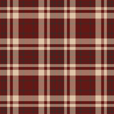 Kırmızılı ekose desenli. Kumaş dokusunu kontrol et. Vektör tekstil baskı tasarımı.