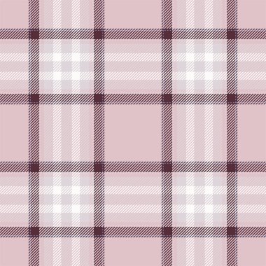 Ekose desenli pembe desenli. Kumaş dokusunu kontrol et. Vektör tekstil baskı tasarımı.
