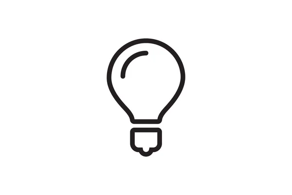 Electric Light Bulb Icon Electricity Lamp Symbol Vector Illumination Sign — Vetor de Stock