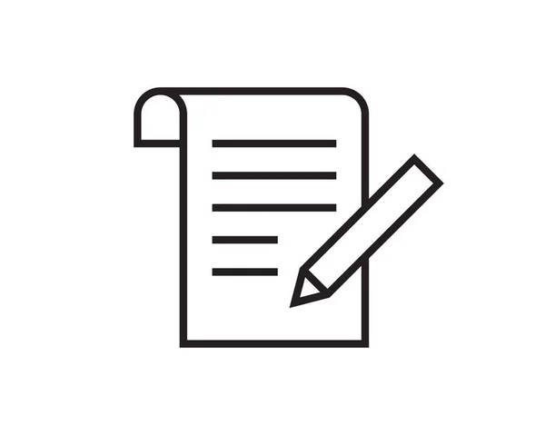 Note Icon Vector Sign Paper Message Document Page Notice Doc — Vetor de Stock
