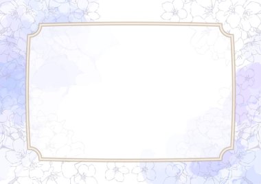 Arka plan için kiraz çiçekleri ve alkol mürekkebi.