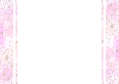 Arka plan için kiraz çiçekleri ve alkol mürekkebi.