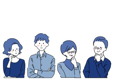 Basit düşünen bir grup insanın tasviri