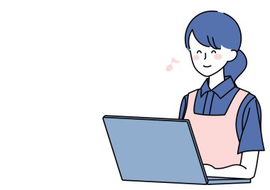 Bilgisayarlarda iyi olan bir bakıcı imajı.