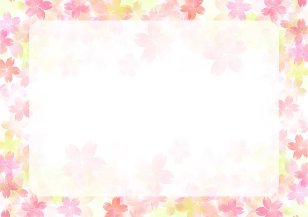 Cherry Blossom Transparent Background Web Graphics Spring Frame Clip Arts — стокове фото