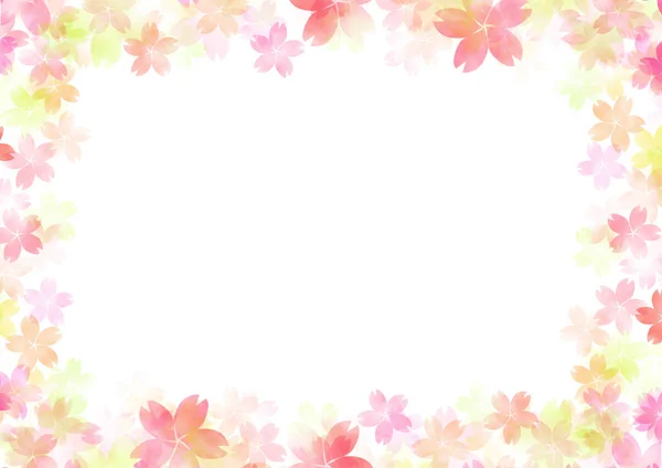 Cherry Blossom นหล งโปร งใส กราฟ กเว ปกรอบฤด ใบไม — ภาพถ่ายสต็อก