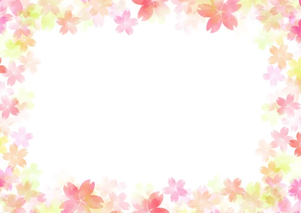 Cherry Blossom Transparent Background Web Graphics Spring Frame Clip Arts — стокове фото