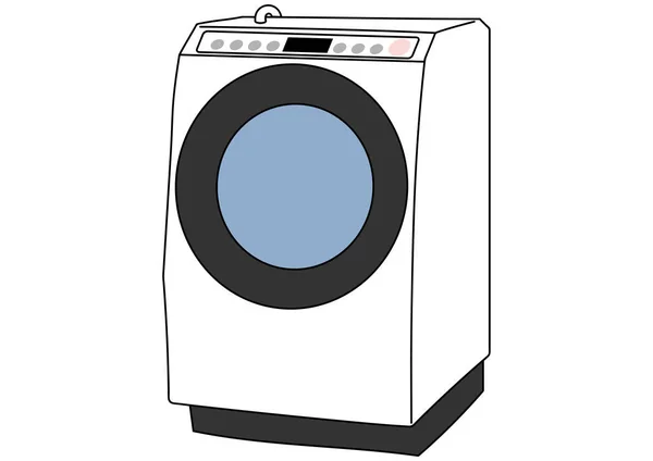 シンプルなドラム式洗濯機のクリップアート — ストックベクタ