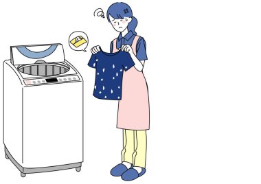 Peçeteleri birlikte yıkama sorunu olan kadın kesme sanatı.