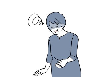 Illustration of a senior who is attacked by vertigo