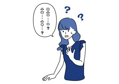 Clip art of woman who cannot speak