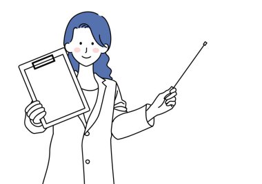 Clip art of doctor with binder
