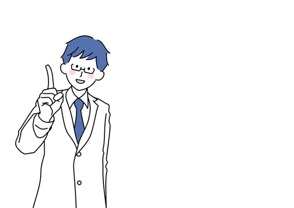 Illustration Physician Explaining Point — ストックベクタ