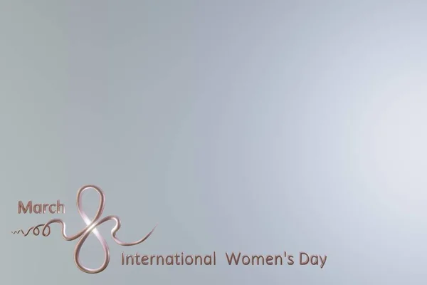 Happy International Women Day Background Banner Element Number Rendering March — Stock Photo, Image