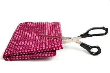scissors and fabric clipart